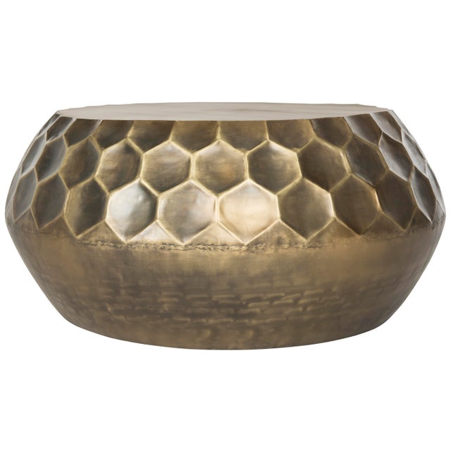2020s Honeycomb Coffee Table in Antique Brass For Sale - Image 5 of 5