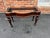 Wood Antique Victorian Marble Top Flame Mahogany Low Console Table For Sale - Image 7 of 16