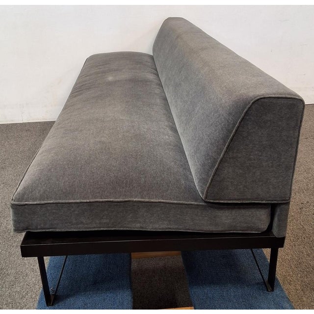 2010s Bespoke Upholstered Armless Mohair Sofas (Set of 2) For Sale - Image 5 of 14