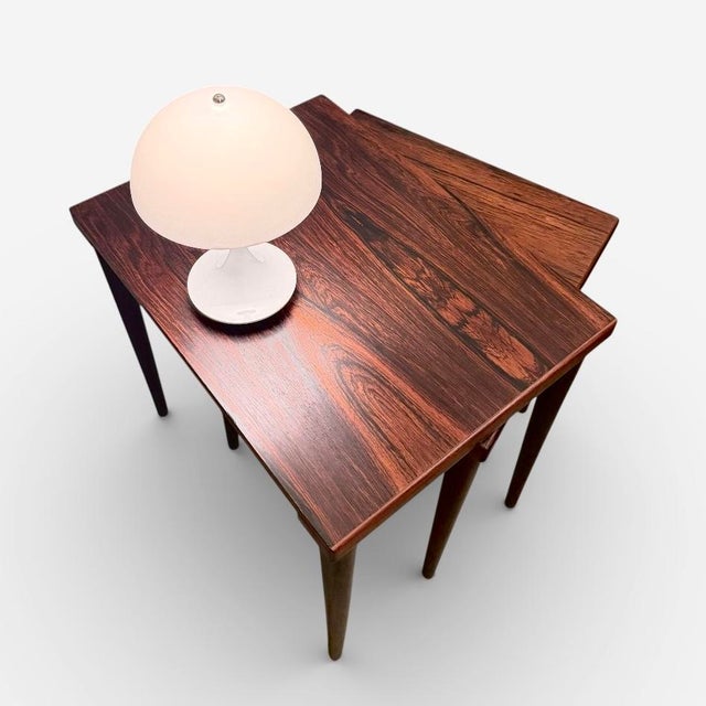Wood Vintage Danish Nesting Tables in Palisander, 1960s, Set of 2 For Sale - Image 7 of 8