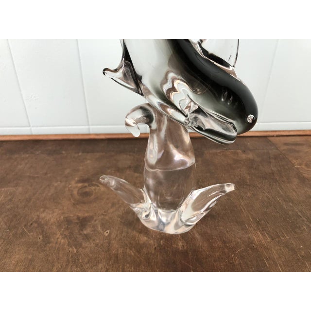 Large Vintage Murano Glass Shark Sculpture, Italy, 1970s For Sale - Image 12 of 17