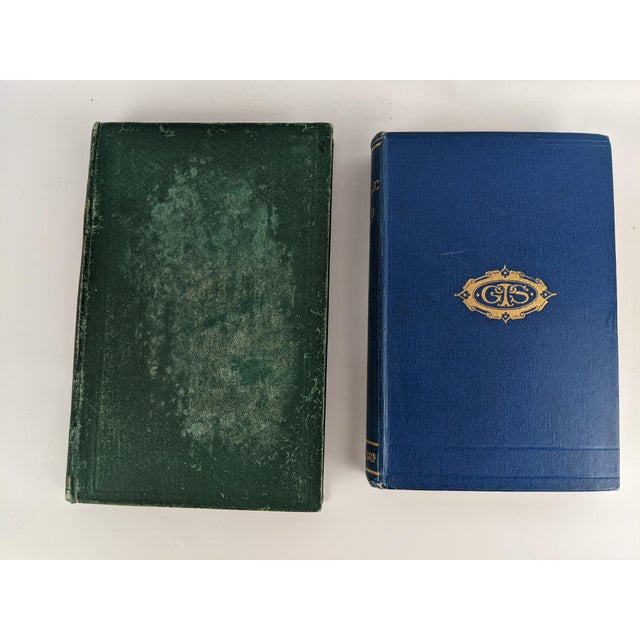 Antique Plato Phaedo 1875 & Republic 1907 Blue Green Gold Gilt Books - Pair For Sale - Image 16 of 18