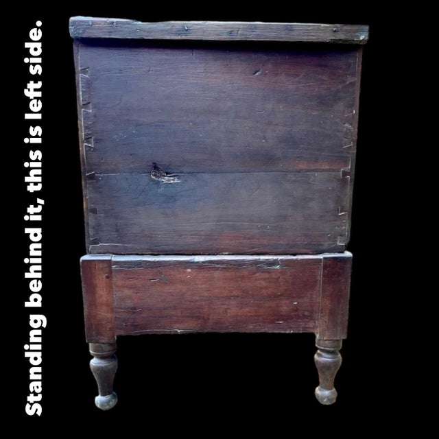 Antique Sugar Chest Southeastern Tennessee, Circa 1800-Mid 1800’s For Sale - Image 4 of 12