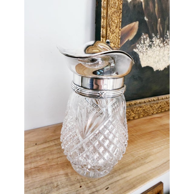 1906 Silver Plate & Cut Glass Syrup Pitcher From the Plankinton House in Milwaukee For Sale In New York - Image 6 of 11