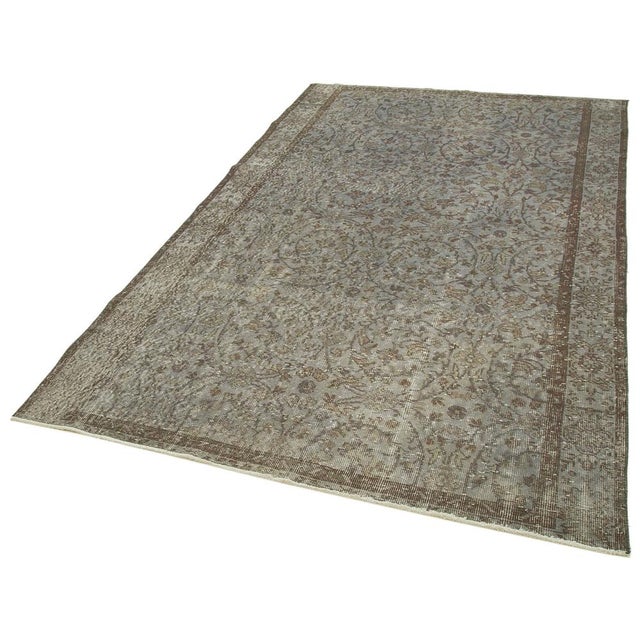 Vintage Handmade Overdyed Rug For Sale - Image 3 of 7