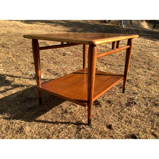 Mid-Century Modern Mid 20th Century Lane 900-05 Walnut and Ash Side Table For Sale - Image 3 of 12