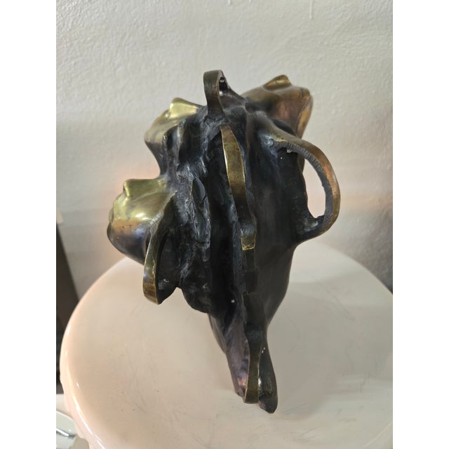 Small Abstract Multi Face Bronze Sculpture For Sale - Image 4 of 10