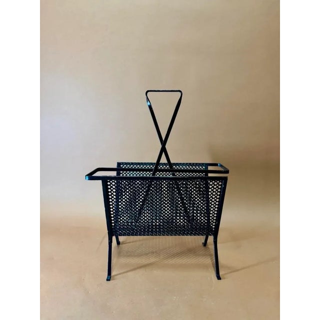 Metal Magazine Rack by Mathieu Matégot for Atelier Matégot, France, 1950s For Sale - Image 7 of 9