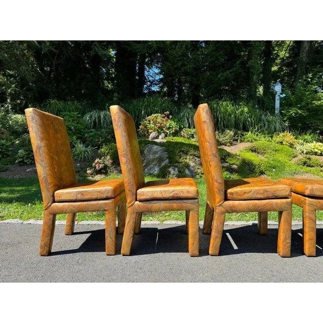 Milo Baughman for Thayer Coggin Set of 6 Parsons Dining Chairs by Milo Baughman for Thayer Coggin For Sale - Image 4 of 12