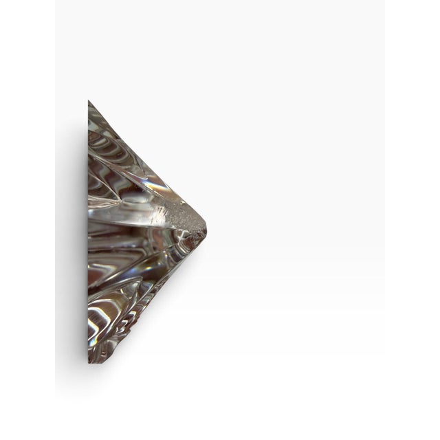 Vintage Waterford Crystal "Lismore Diamond" Octagonal Desk Clock & Paperweight For Sale In West Palm - Image 6 of 6