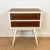 Vintage mid-century nightstand from the 1960s, made of beech wood and teak veneer. Restored in a combination of wood and...