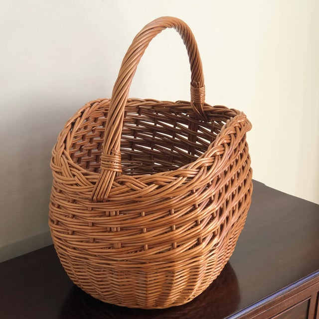 Mid 20th Century Rustic Mid-20th Century Market Basket For Sale - Image 5 of 9