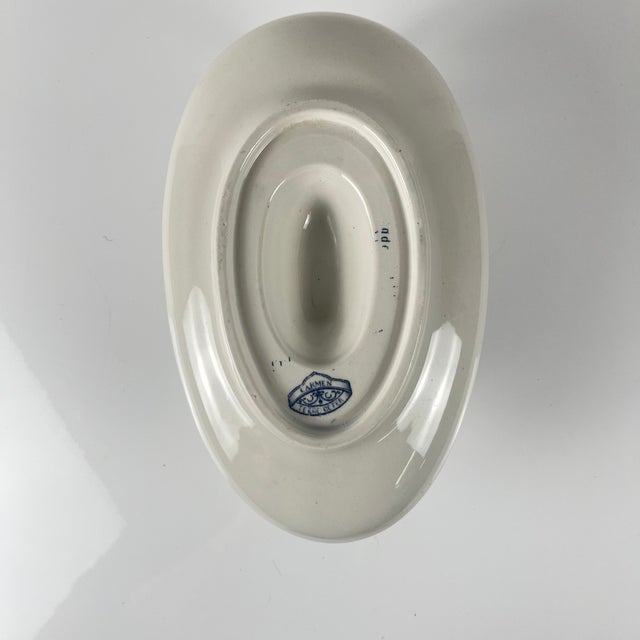 Carmen Gravy Boat in Blue Earthenware from Sarreguemines, 1875-1900 For Sale - Image 10 of 13
