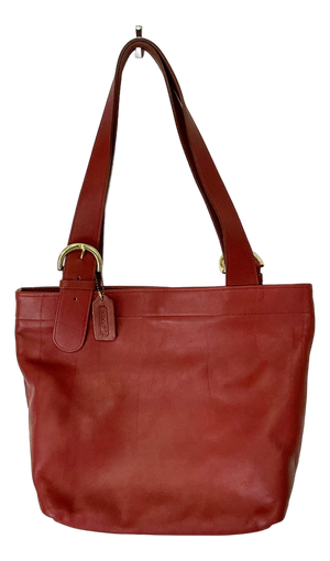 1996 Vintage Boho Chic Coach Soho Lafayette Red Leather Tote, F6h-4140.