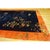 1920s Navy Blue Floral Minimalist Antique Chinese Art Deco Wool Rug 9' 8" X 14' For Sale - Image 4 of 8