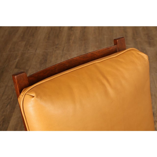 Wood Gustav Stickley Antique Mission Oak Morris Chair Model 346 For Sale - Image 7 of 18