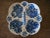 Mid 20th Century Hand Painted Blue Floral Ceramic Serving Tray With Handle For Sale - Image 6 of 12