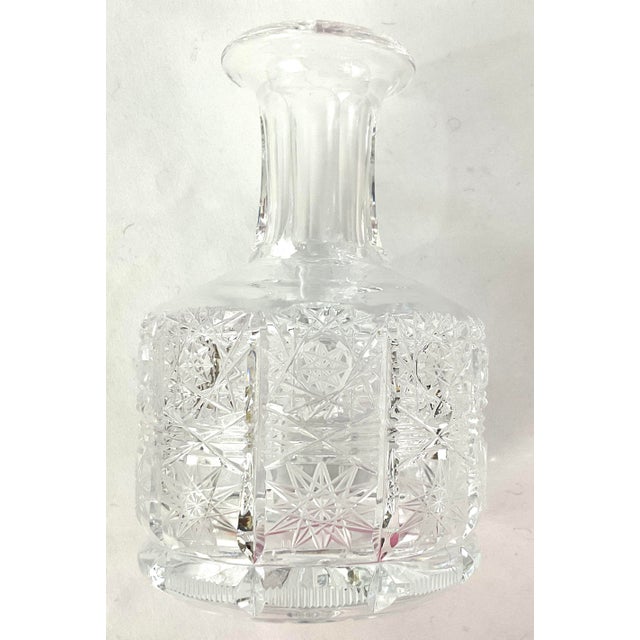 Glass Mid 20th Century Starburst Cut Miniature – 6 Ounce Capacity Decanter For Sale - Image 7 of 10