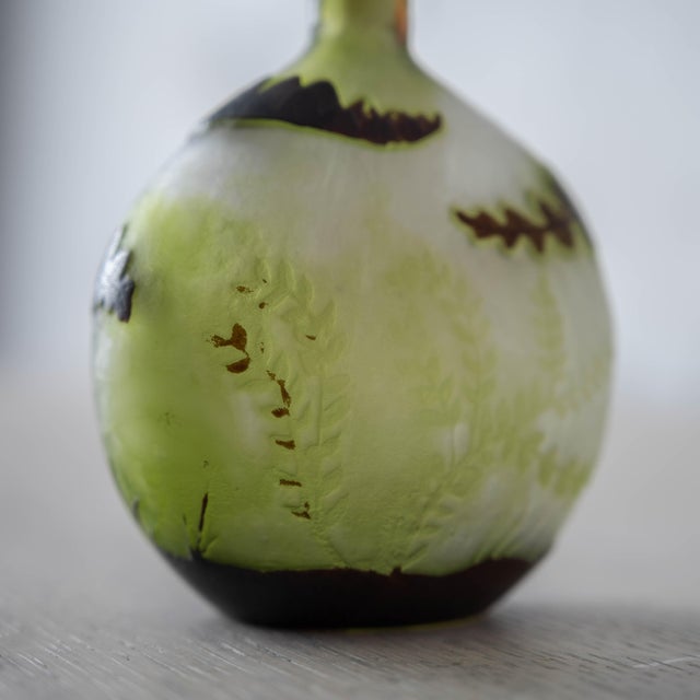 Galle Cameo Glass Banjo Fern Vase, c.1910 For Sale - Image 13 of 15
