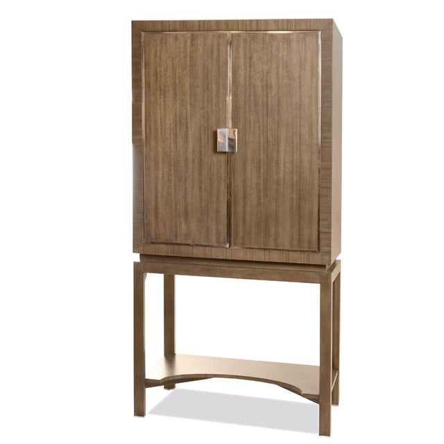 Mid-Century Modern Maxim Bar Cabinet from Restoration Hardware For Sale - Image 3 of 8