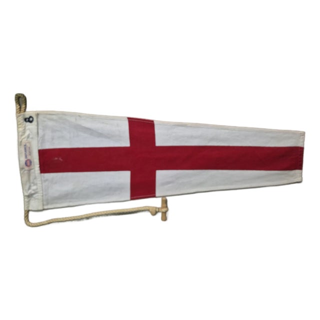 Nautical Signal Pennant for Numeral "EIGHT" in Frame For Sale