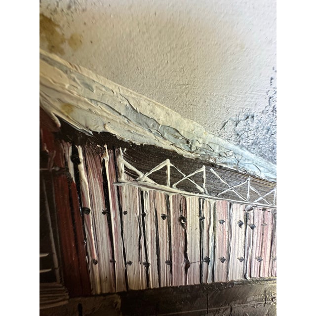 American Vintage 1970s Oil Painting on Canvas by Artist K. Michaelson, Original Frame For Sale - Image 3 of 10