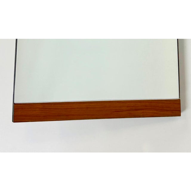 Mid-Century Modern Mid-Century Modern German Wall Mirror in Teak, 1970s For Sale - Image 3 of 8