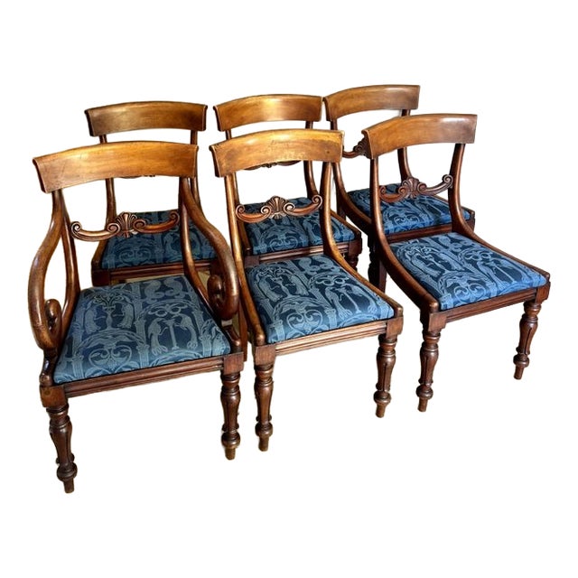 Antique Regency Mahogany Dining Chairs, 1820, Set of 6 For Sale