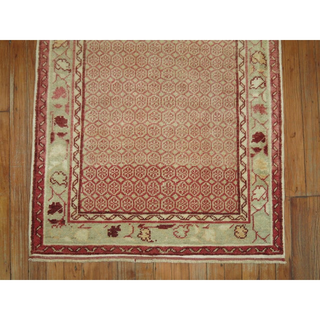 Mid 20th Century Zabihi Collection Pink Vintage Turkish Anatolian Runner For Sale - Image 5 of 7