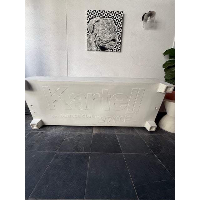 Authentic Kartell Bubble Club Sofa & Armchair Set by Philippe Starck – White For Sale In San Antonio - Image 6 of 7