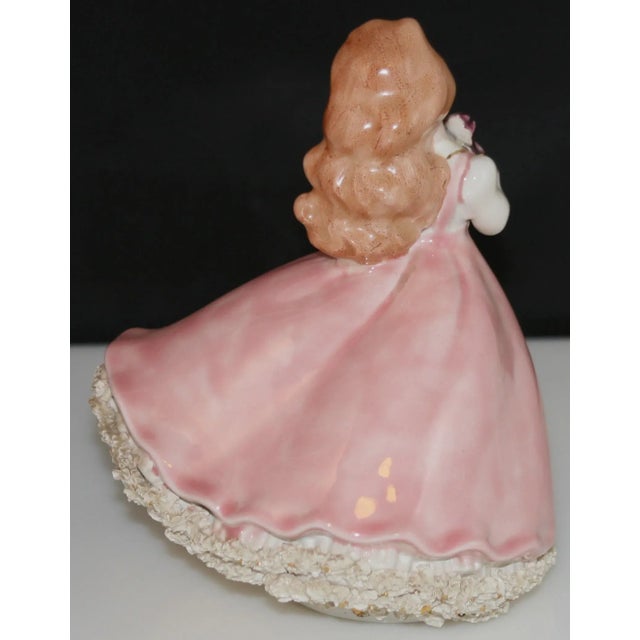 Vintage 1950s Holland Mold Figurine Woman in Flowing Pink Gown Dancing For Sale In West Palm - Image 6 of 10