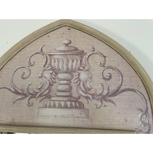 Large 1990s Bombay Company Neoclassical Urn Trumeau Mirror Hand Painted Gold Leaf For Sale In Portland, ME - Image 6 of 9