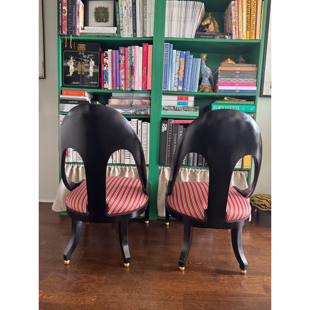 1960s 1960s Pair of Regency Spoon Back Chairs For Sale - Image 5 of 11