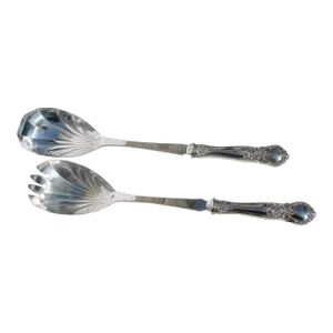 Web Sterling Silver Salad Set - a Set of 2
