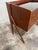 Brown Danish Mini Mid Century Teak Glass Top Console Night Table Vanity For Sale - Image 8 of 9