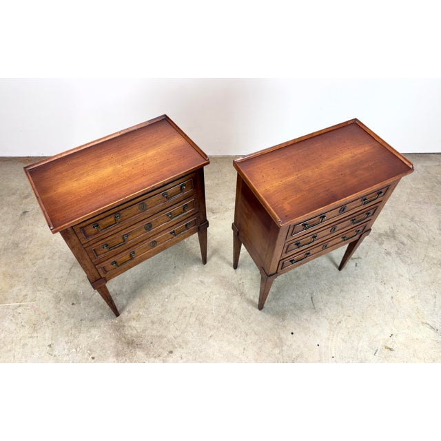 Wood Early 20th Century French Louis XVI Style Nightstands Side Tables, Italy For Sale - Image 7 of 12