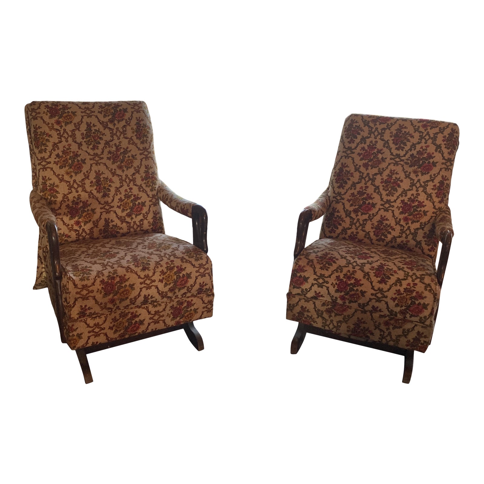 Vintage Mid Century Gooseneck Rocking Chairs a Pair Chairish