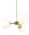 Mid-Century Modern Italian Pendant Light in Brass and Opaline Glass, 1960s For Sale