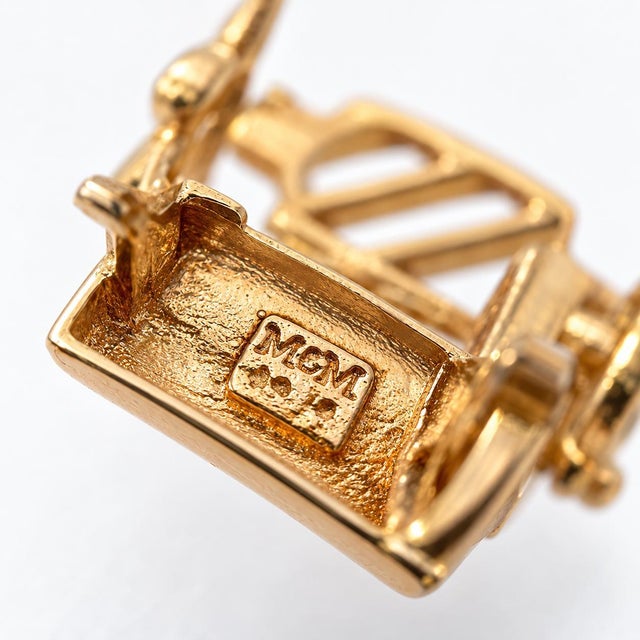 Vintage 14k Yellow Gold Sewing Machine Charm/Pendant For Sale - Image 4 of 4