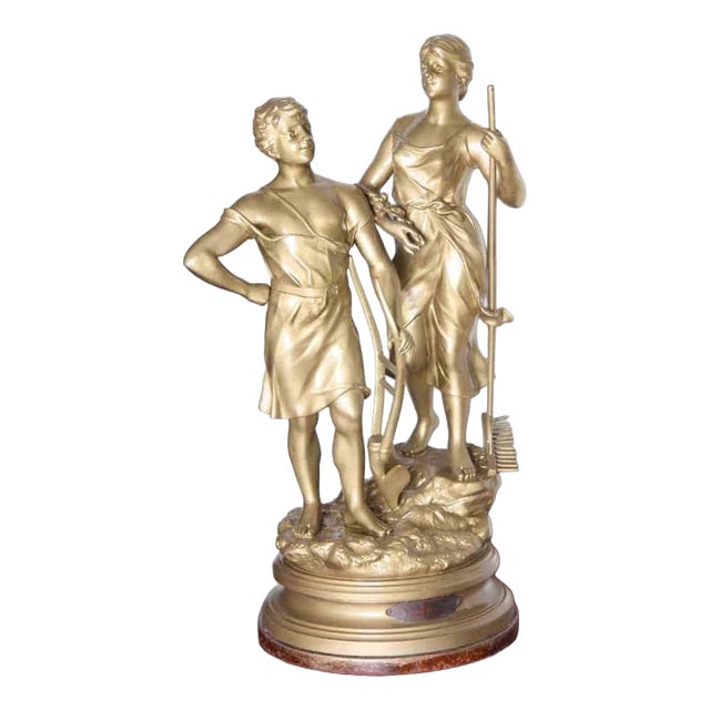Young Couple Figurine Group by W. Hering For Sale