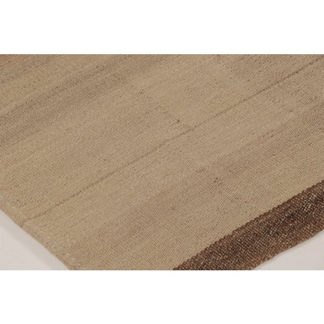 Textile Rug & Kilim’s Contemporary Kilim With Bold Borders in Beige & Brown For Sale - Image 7 of 9