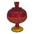 20th Century Le Smith Moon & Stars Amberina Compote Lidded Compote For Sale