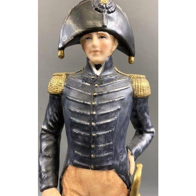 American Vintage Sadek 1814 U S Army General Staff Officer Figurine Hand-Painted Porcelain For Sale - Image 3 of 15
