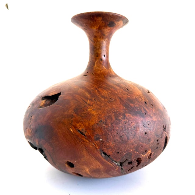 Burled Wood Organic Art Object Large 12"-Signed Bruce Bernson ’80 Renowned Woodturner (1950–2014) For Sale - Image 4 of 8