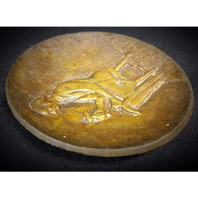 French Provincial Vintage 20th Century Bronze Trinket Dish Signed "Clenget" For Sale - Image 3 of 7