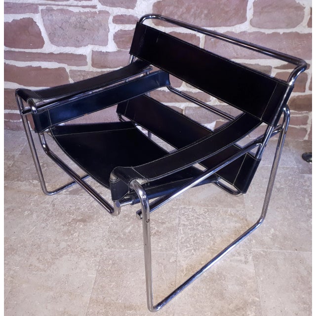 Bauhaus B3 Wassily Club Chair by Marcel Breuer for Gavina, 1960s For Sale - Image 3 of 11