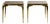 Vintage Mosaic Glass Top Side Tables With Brass Legs — Pair For Sale
