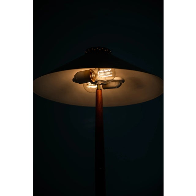 Gold Swedish Table Lamp from Boréns, 1950s For Sale - Image 8 of 9