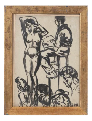 Casson, Figurative Composition, 1930, Gouache, Framed