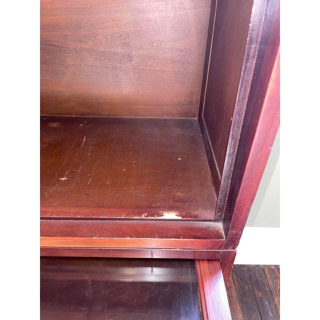 Wood Antique Walnut Globe Wernicke Four Stacking Barrister Bookcase For Sale - Image 7 of 13